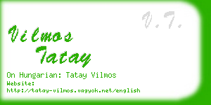 vilmos tatay business card